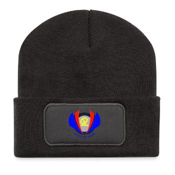 Hauts de seine - Beanie recyclé à patch - charbon - Devant