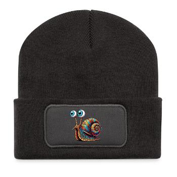 Snail - Recycled Patch Beanie - dark grey - Front