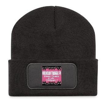 BONNE CHANCE COLLÈGUES - Beanie recyclé à patch - charbon - Devant