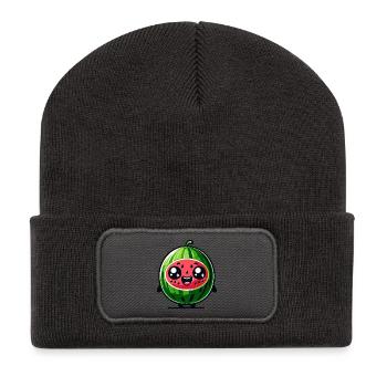 Watermelon Whimsy : la joie juteuse - Beanie recyclé à patch - charbon - Devant
