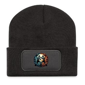 Muay Thai Thai Boxing Kickboxing Boxing Gift - Recycled Patch Beanie - dark grey - Front