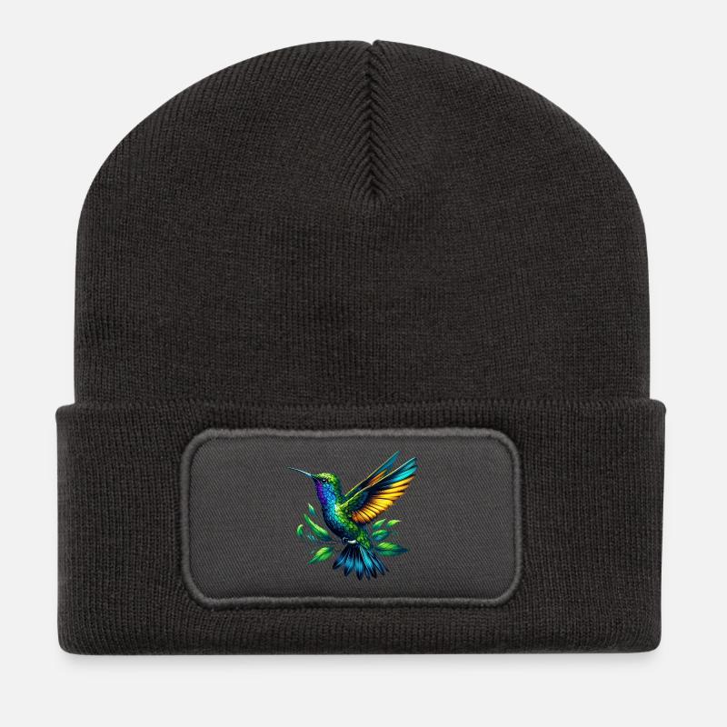 Kolibri - Recycelte Patch Beanie - Dunkelgrau