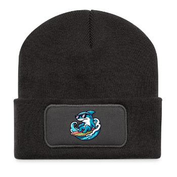 Shark Wave Rider : la sensation du surf - Beanie recyclé à patch - charbon - Devant