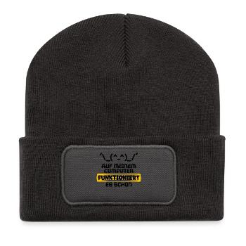 Developer Statement Code Scripting Programmer - Recycled Patch Beanie - dark grey - Front