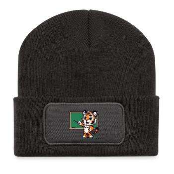 Professor Tiger's Class - Recycled Patch Beanie - dark grey - Front