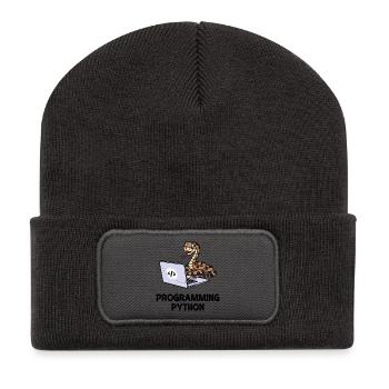 Developer Lustige Sprüche Programmierer Computer - Recycelte Patch Beanie - Dunkelgrau - Vorne
