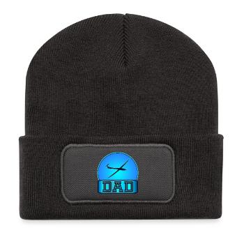 Planeur Papa - Beanie recyclé à patch - charbon - Devant