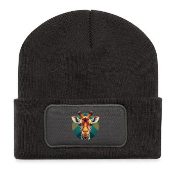 Giraffe Prism Circular - Recycled Patch Beanie - dark grey - Front