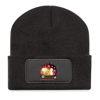 DEUTSCHLAND CAMPING - FUßBALL MAMA - Recycelte Patch Beanie - Dunkelgrau - Vorne