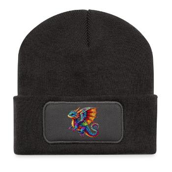 Dragon - Recycled Patch Beanie - dark grey - Front
