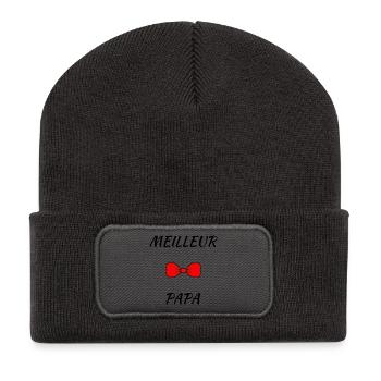 HAPPY FATHER'S DAY. DAD. FATHER'S DAY. FATHER - Recycled Patch Beanie - dark grey - Front