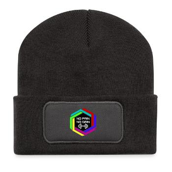 No Pain No Gain - Fitness decal - Recycled Patch Beanie - dark grey - Front