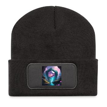Magic Cave - Recycelte Patch Beanie - Dunkelgrau - Vorne