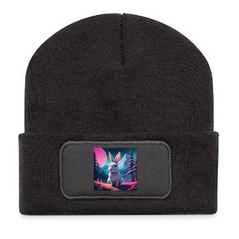 Rabbit on the mountain - Recycled Patch Beanie - dark grey - Front