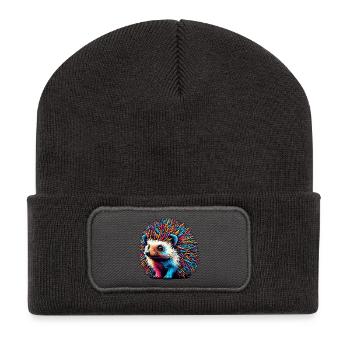 Hedgehog - Recycled Patch Beanie - dark grey - Front