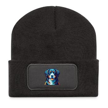 Appenzeller Sennenhund Hunderasse Cartoon Kawaii - Recycelte Patch Beanie - Dunkelgrau - Vorne