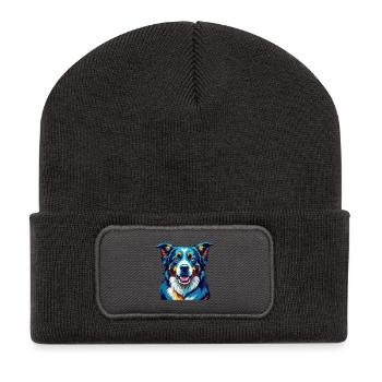 Bucovine Berger Chien Race Dessin Animé Kawaii - Beanie recyclé à patch - charbon - Devant