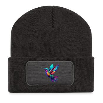 Colibri - Beanie recyclé à patch - charbon - Devant