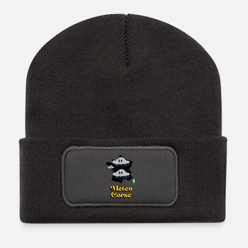 Météo Corse - Beanie recyclé à patch - charbon