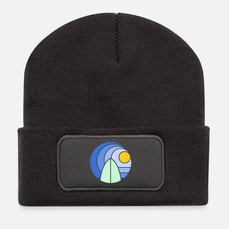 Surf Sundowner III (propre) - Beanie recyclé à patch - charbon