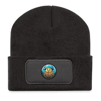 Jellyfish Colorful Kawaii Cartoon Character Animal - Recycled Patch Beanie - dark grey - Front