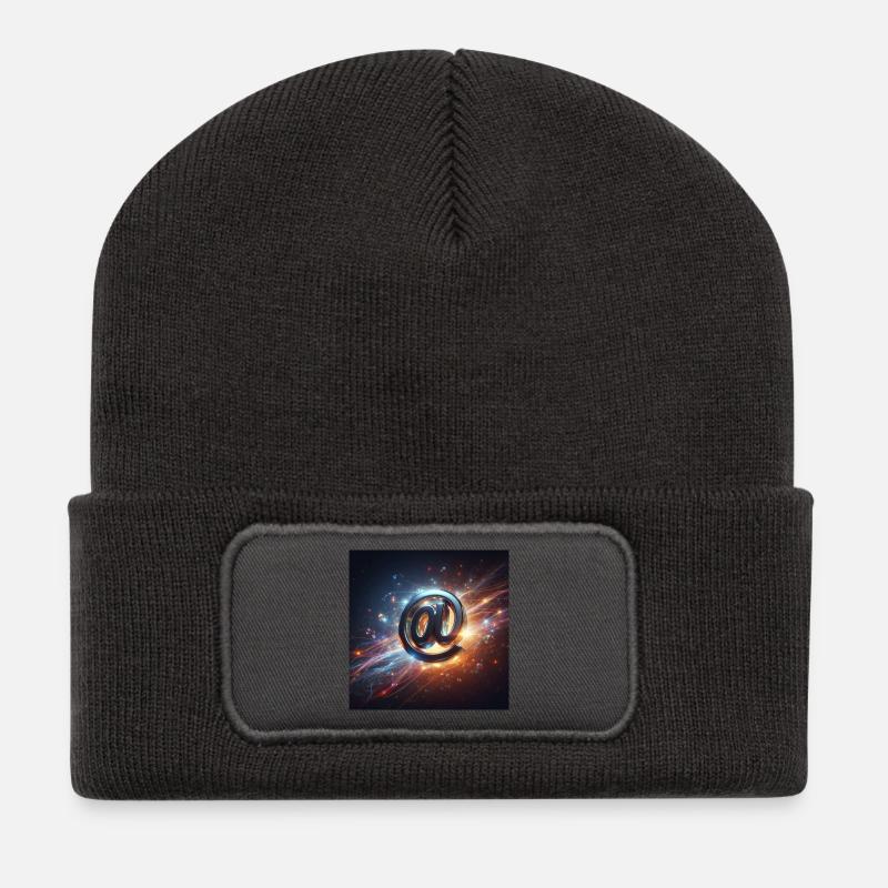 Symbole 1 - Beanie recyclé à patch - charbon