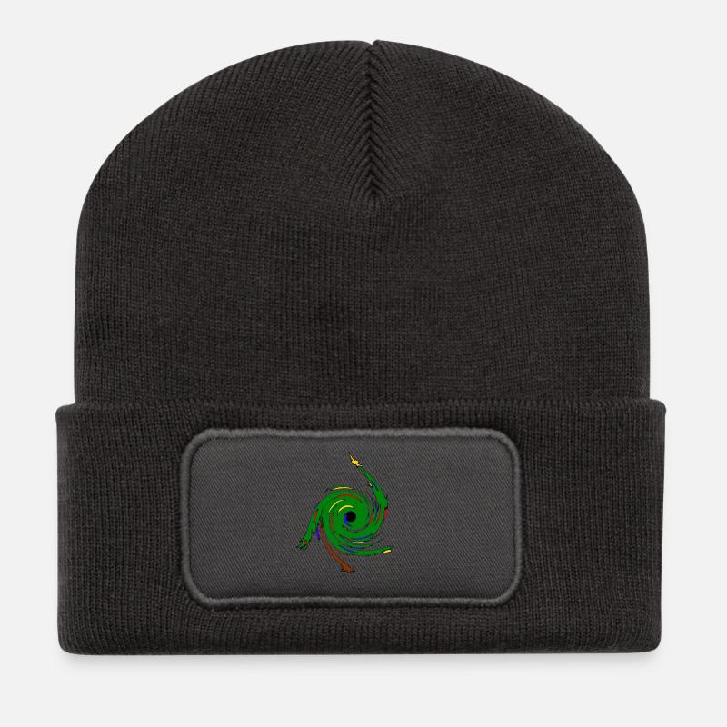 Schwarze Heilige Weihnacht - Recycelte Patch Beanie - Dunkelgrau