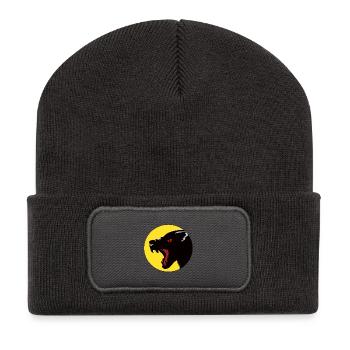 Bête - Beanie recyclé à patch - charbon - Devant