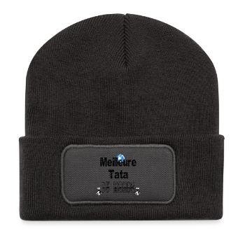 Meilleure Tata du Monde - Beanie recyclé à patch - charbon - Devant