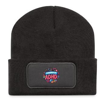 ADHS - Recycelte Patch Beanie - Dunkelgrau - Vorne
