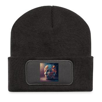 « Power of Nature » - Sweat à capuche artistique par Profit Mind - Beanie recyclé à patch - charbon - Devant