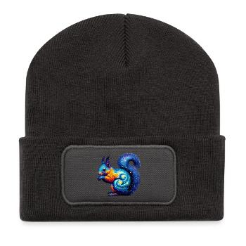 Squirrel - Recycled Patch Beanie - dark grey - Front