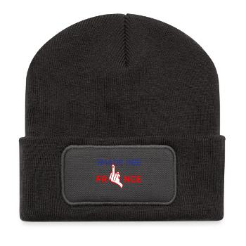Made in France - Beanie recyclé à patch - charbon - Devant