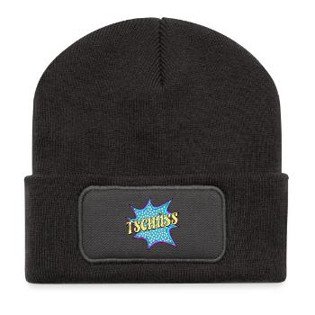 ABSCHIED TSCHÜSS - Recycelte Patch Beanie - Dunkelgrau - Vorne