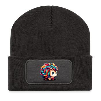 Igel - Recycelte Patch Beanie - Dunkelgrau - Vorne