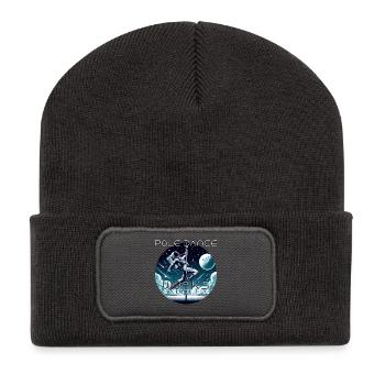 Pole Dance Astronautin Poledance Geschenk - Recycelte Patch Beanie - Dunkelgrau - Vorne
