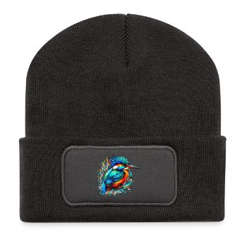 Kingfisher - Recycled Patch Beanie - dark grey - Front