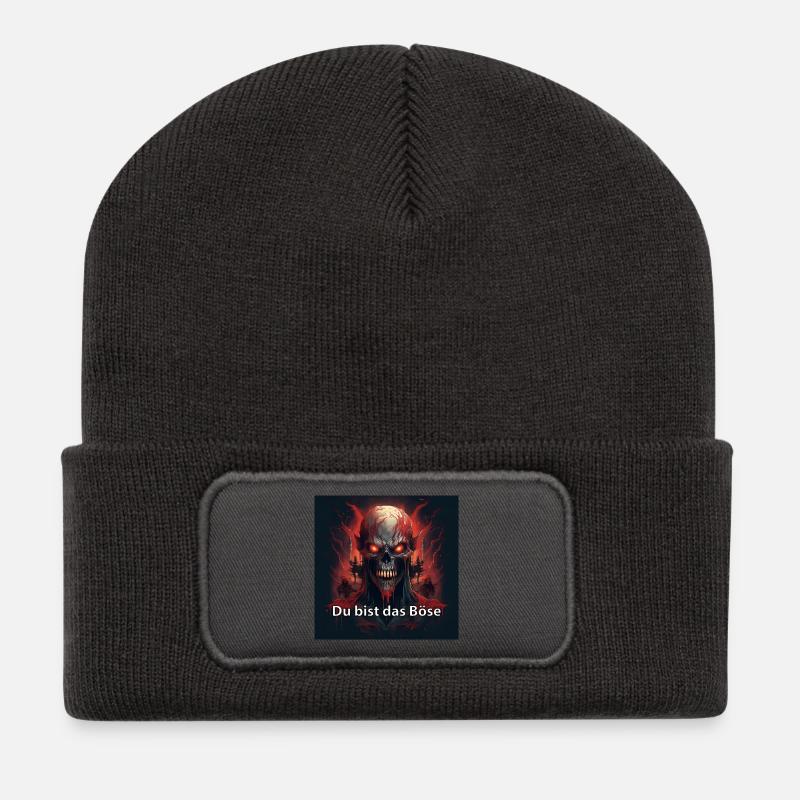 dubistdasböse - Recycelte Patch Beanie - Dunkelgrau