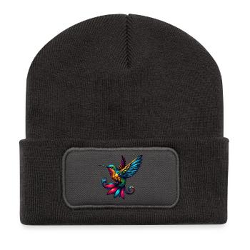 Colibri - Beanie recyclé à patch - charbon - Devant