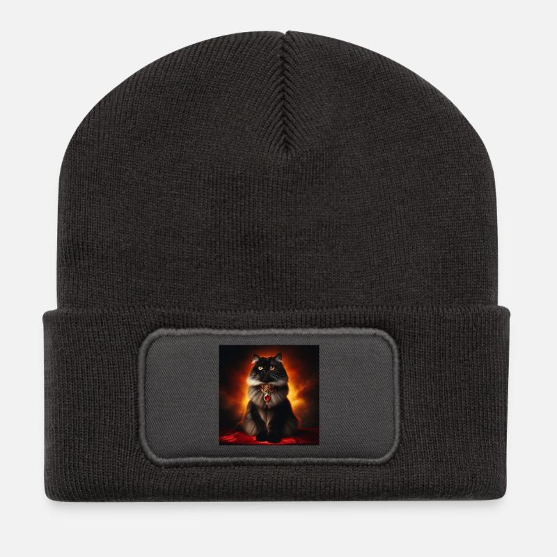Catégorie 3 4 - Beanie recyclé à patch - charbon