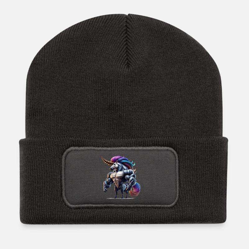 Super Unicorn - Recycled Patch Beanie - dark grey