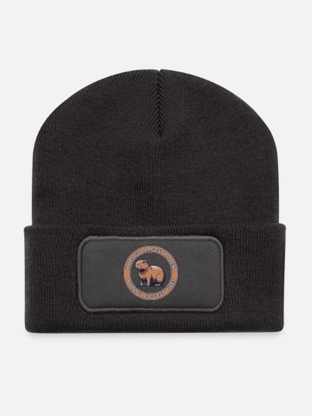 World's Largest Rodent, World's Biggest Vibes - Recycled Patch Beanie - dark grey
