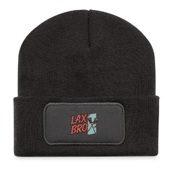Lax, Bro - Recycled Patch Beanie - dark grey - Front
