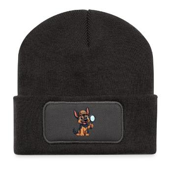 Berger allemand officier - Beanie recyclé à patch - charbon - Devant