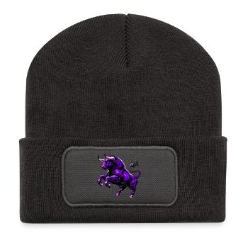Stier - Recycelte Patch Beanie - Dunkelgrau - Vorne