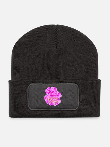 Barbe à papa Penser tourbillon - Beanie recyclé à patch - charbon