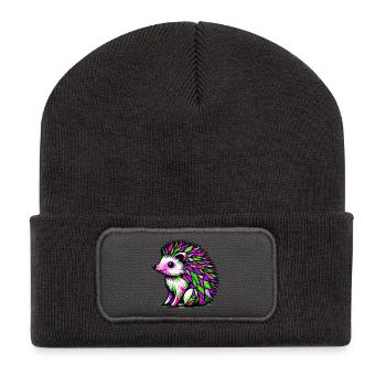 Hedgehog - Recycled Patch Beanie - dark grey - Front
