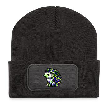 Igel - Recycelte Patch Beanie - Dunkelgrau - Vorne