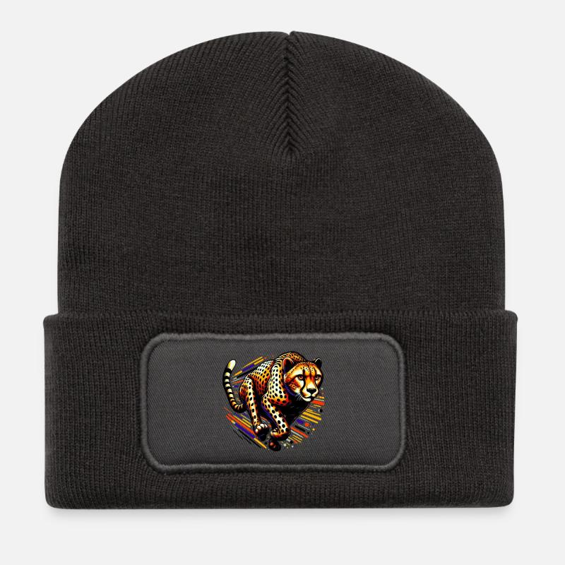 Gepard - Recycelte Patch Beanie - Dunkelgrau