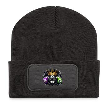 Billard King – Die 8-Ball Herrschaft - Recycelte Patch Beanie - Dunkelgrau - Vorne